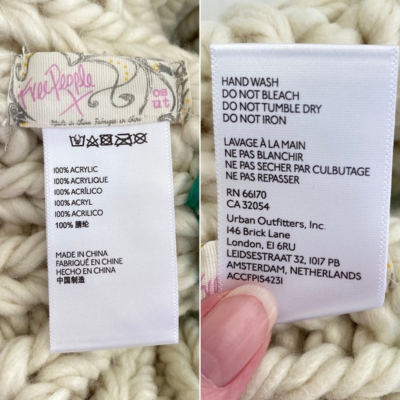 NEW Free People Tide Stripe Knit Pom Beanie Ivory - Picture 16 of 16